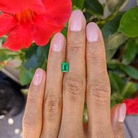 0.74 Ct. Emerald from Afghanistan Life Style