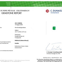 3.44 Ct. Emerald from Zambia Scan Report