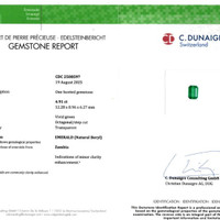 4.91 Ct. Emerald from Zambia Scan Report