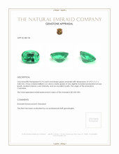 0.74 Ct. Emerald from Colombia Appraisal