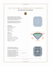 1.01 Ct. Emerald from Colombia 3 D Scan Report