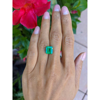 3.58 Ct. Emerald from Zambia Life Style