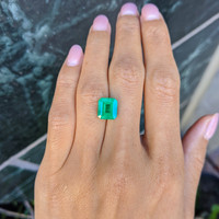 3.58 Ct. Emerald from Zambia Life Style
