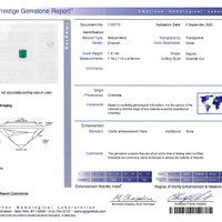 1.31 Ct. Emerald from Colombia Scan Report