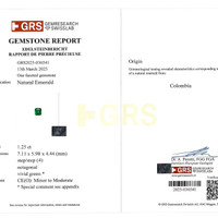 1.25 Ct. Emerald from Colombia Scan Report