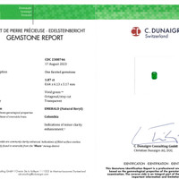1.87 Ct. Emerald from Colombia Scan Report
