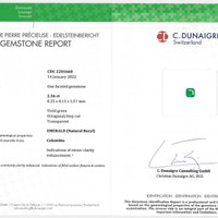 2.56 Ct. Emerald from Colombia Scan Report