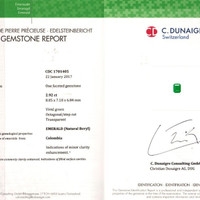 2.92 Ct. Emerald from Colombia Scan Report