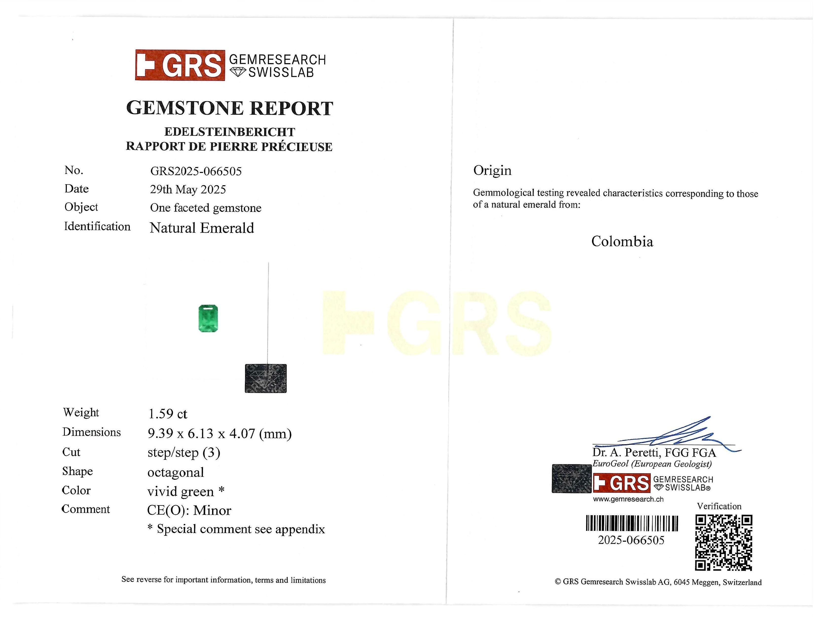 1.59 Ct. Emerald from Colombia