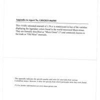 1.59 Ct. Emerald from Colombia Scan Report