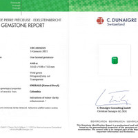 4.48 Ct. Emerald from Colombia Scan Report