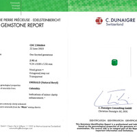 2.95 Ct. Emerald from Colombia Scan Report