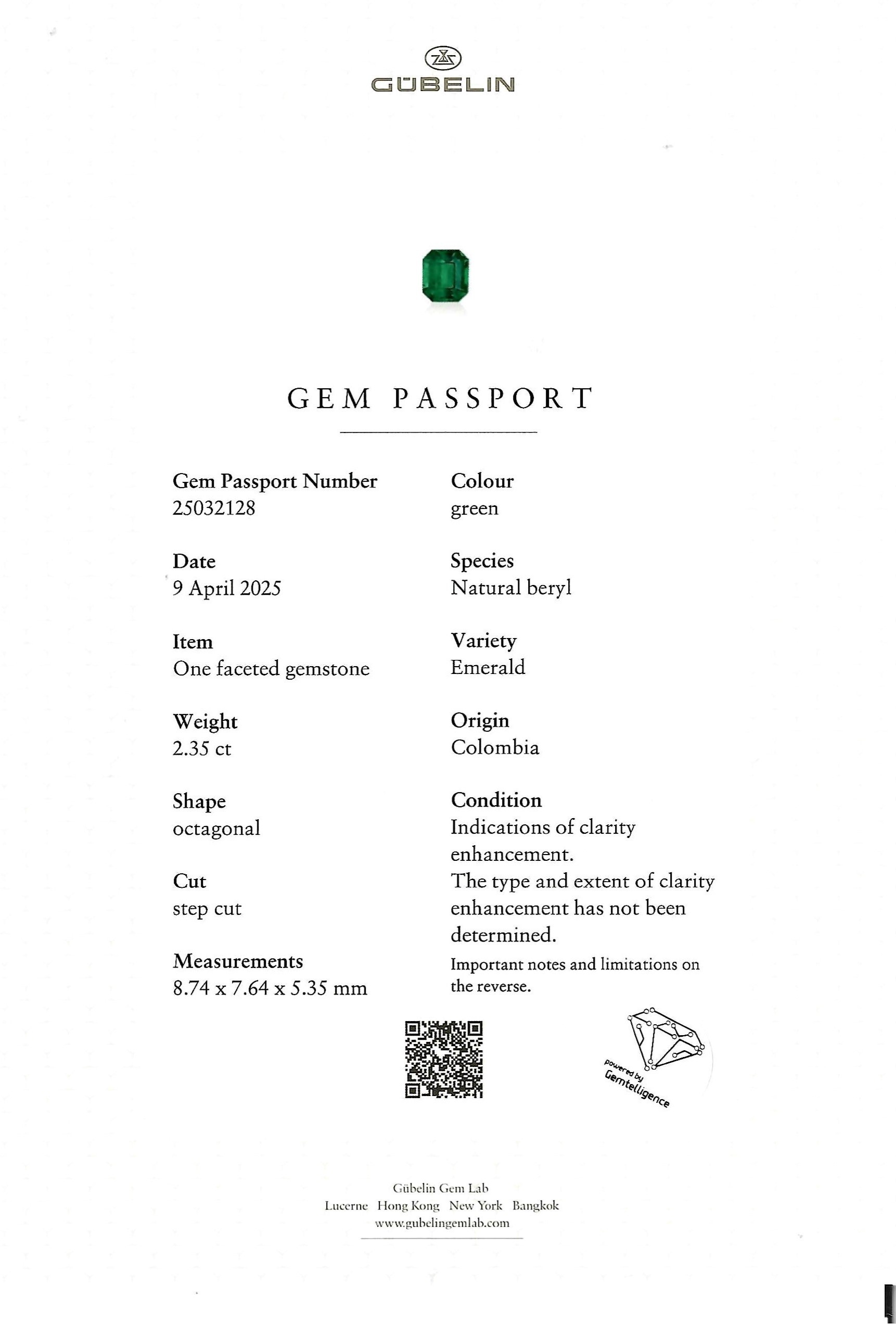 2.35 Ct. Emerald from Colombia