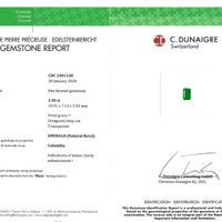 3.30 Ct. Emerald from Colombia - Muzo Scan Report