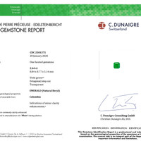 2.64 Ct. Emerald from Colombia - Muzo Scan Report