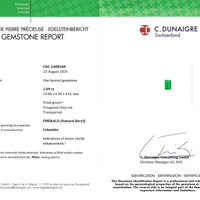 2.09 Ct. Emerald from Colombia Scan Report