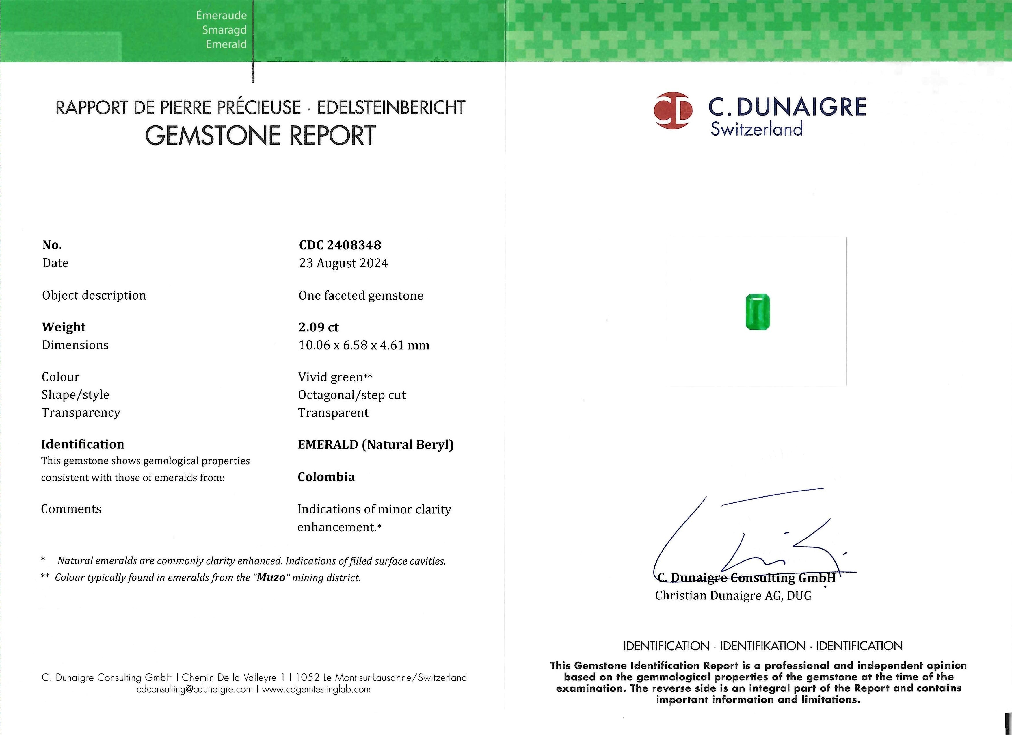 2.09 Ct. Emerald from Colombia
