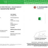 5.20 Ct. Emerald from Colombia Scan Report
