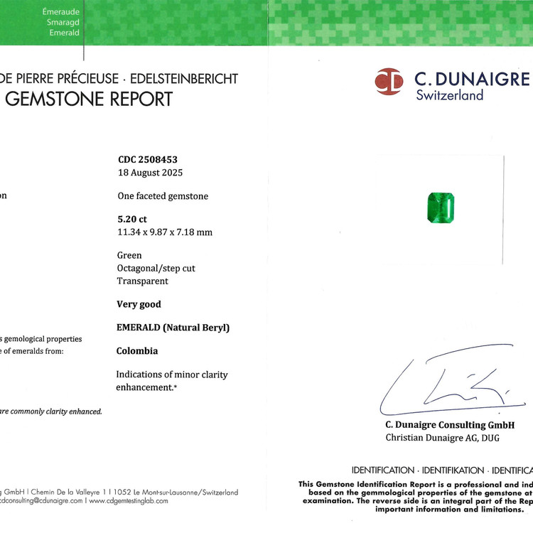 5.20 Ct. Emerald from Colombia