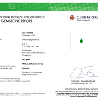 0.92 Ct. Emerald from Colombia Scan Report