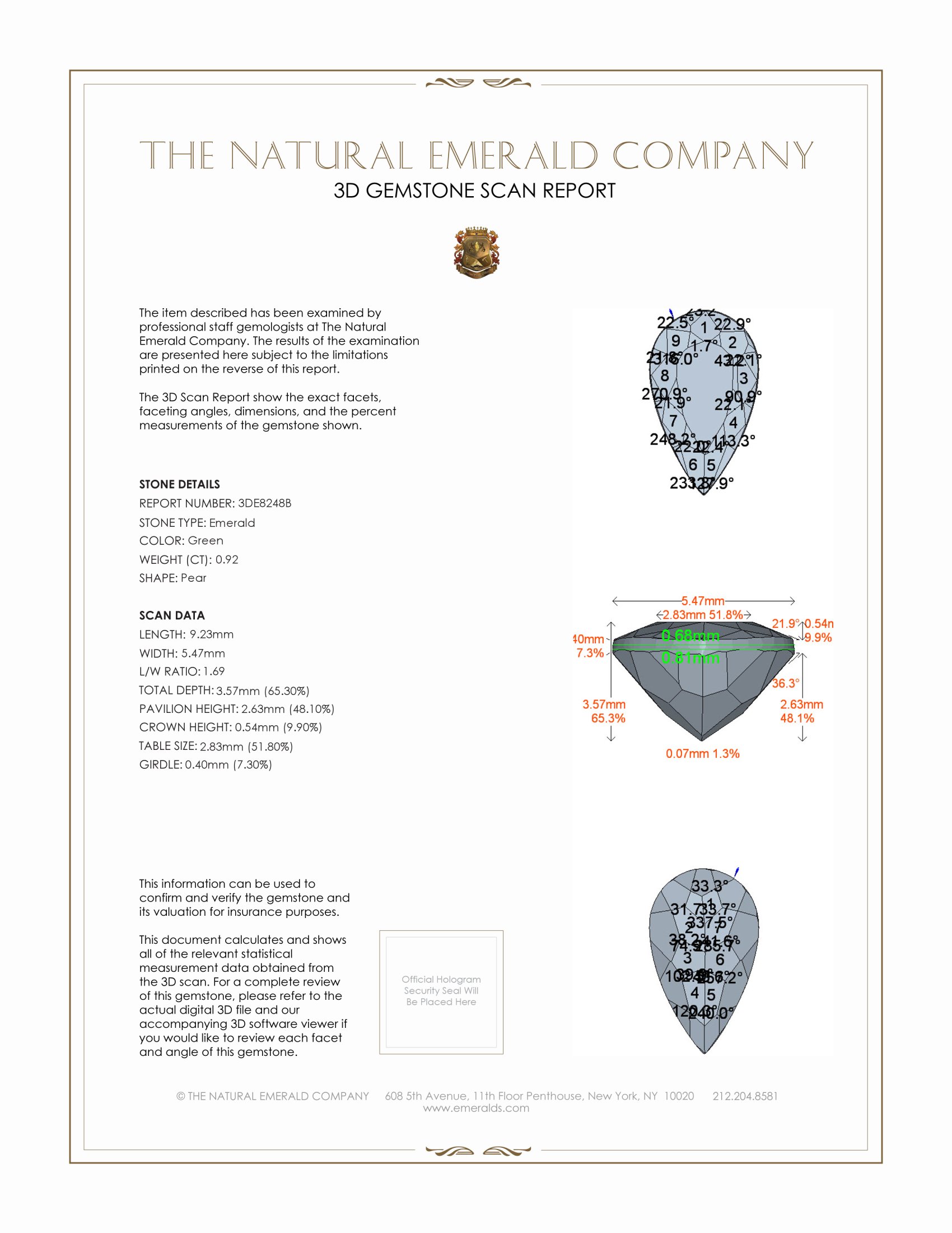 0.92 Ct. Emerald from Colombia