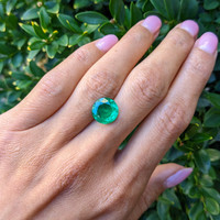 3.62 Ct. Emerald from Colombia Life Style