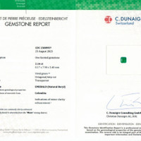 2.14 Ct. Emerald from Colombia Scan Report