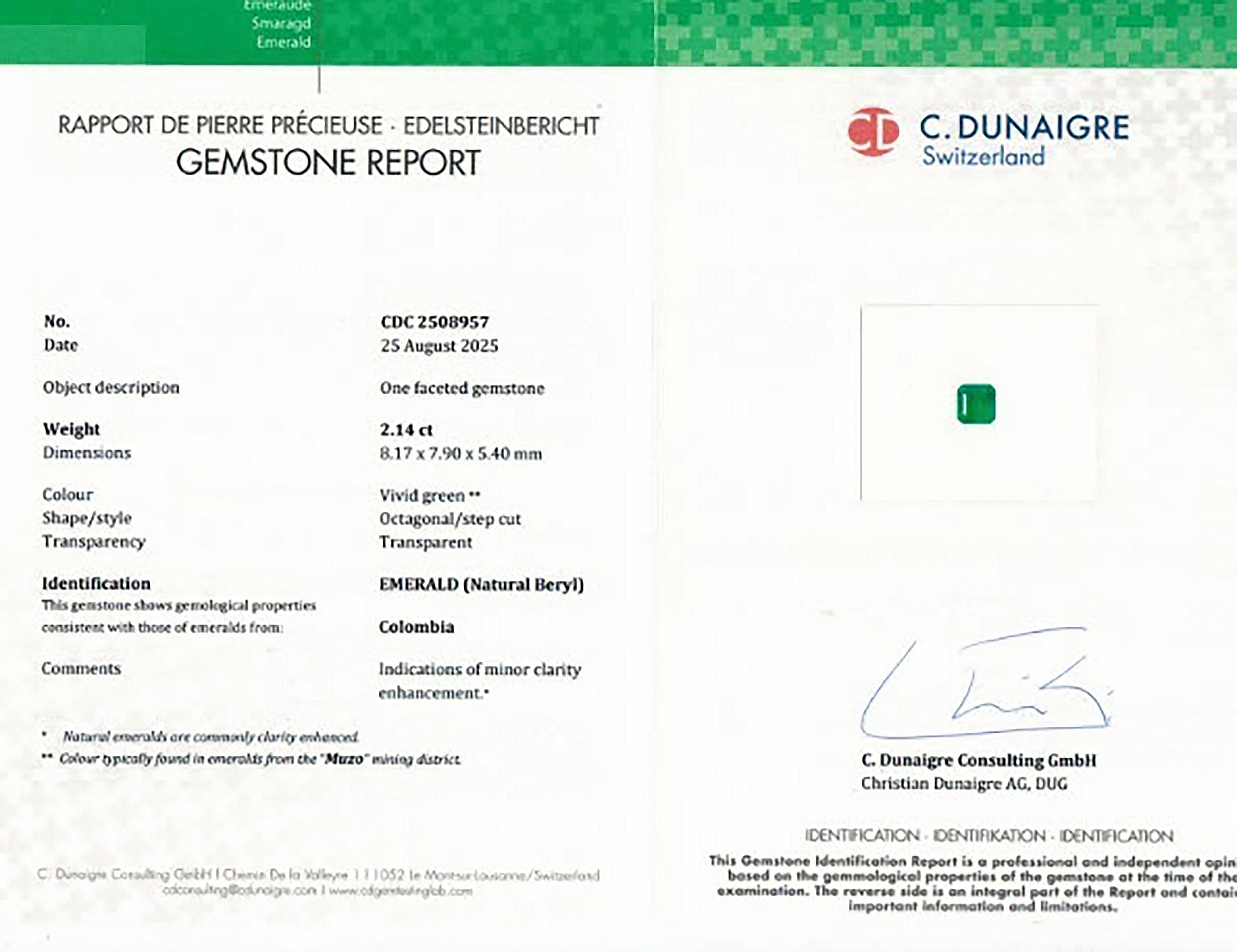 2.14 Ct. Emerald from Colombia - Muzo