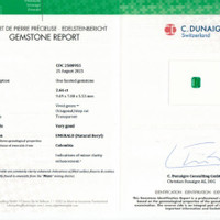 2.66 Ct. Emerald from Colombia Scan Report
