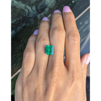 3.79 Ct. Emerald from Colombia Life Style