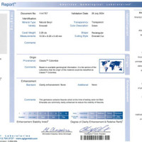 3.28 Ct. Emerald from Colombia Scan Report