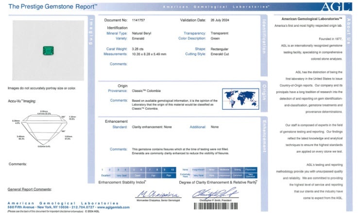 3.28 Ct. Emerald from Colombia
