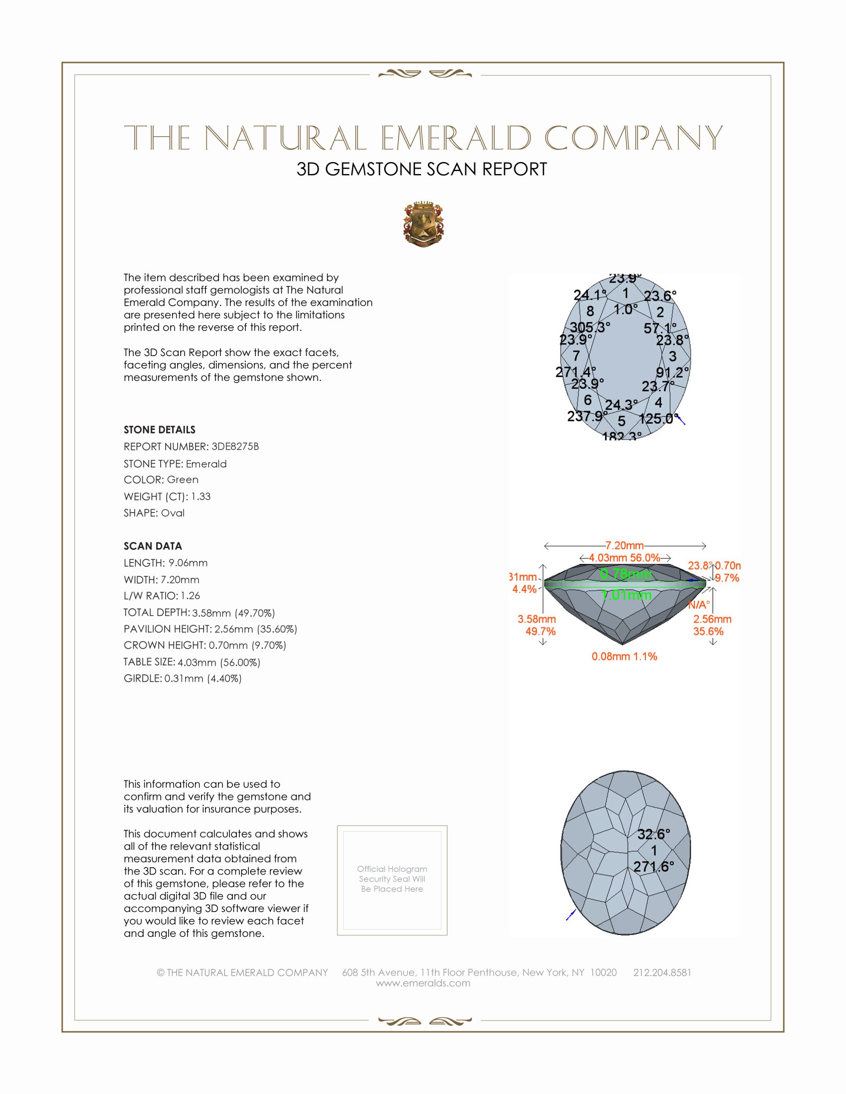 1.33 Ct. Emerald from Colombia