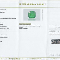 3.84 Ct. Emerald from Zambia Scan Report
