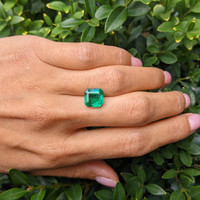 3.84 Ct. Emerald from Zambia Life Style