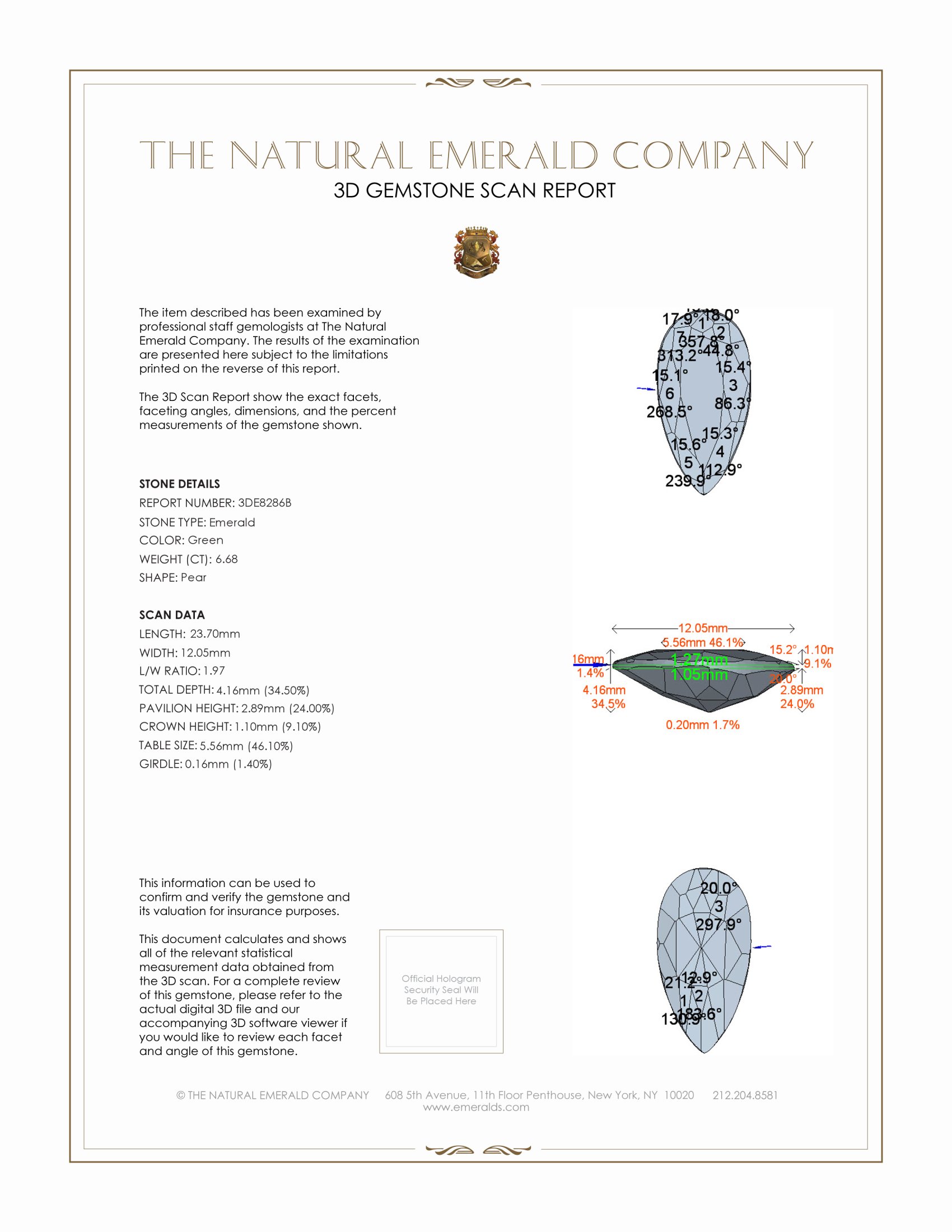 6.68 Ct. Emerald from Colombia
