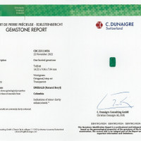 7.63 Ct. Emerald from Colombia Scan Report
