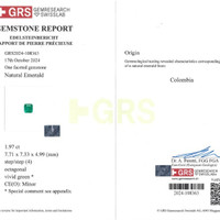 1.97 Ct. Emerald from Colombia Scan Report