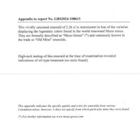 2.26 Ct. Emerald from Colombia Scan Report