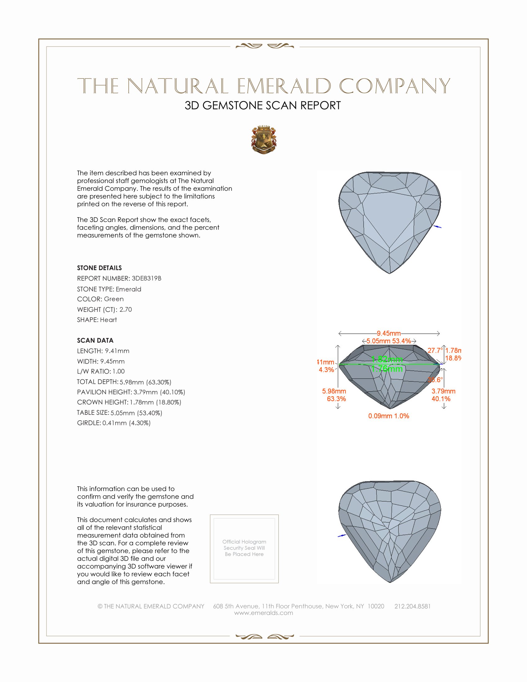 2.70 Ct. Emerald from Zambia