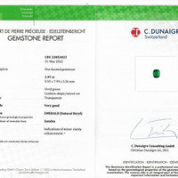 2.97 Ct. Emerald from Zambia Scan Report