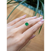 2.04 Ct. Cabochon Emerald from Afghanistan Life Style