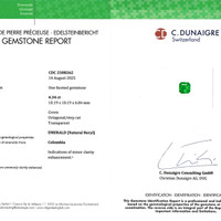 4.34 Ct. Emerald from Colombia Scan Report