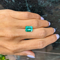 3.52 Ct. Emerald from Colombia Life Style