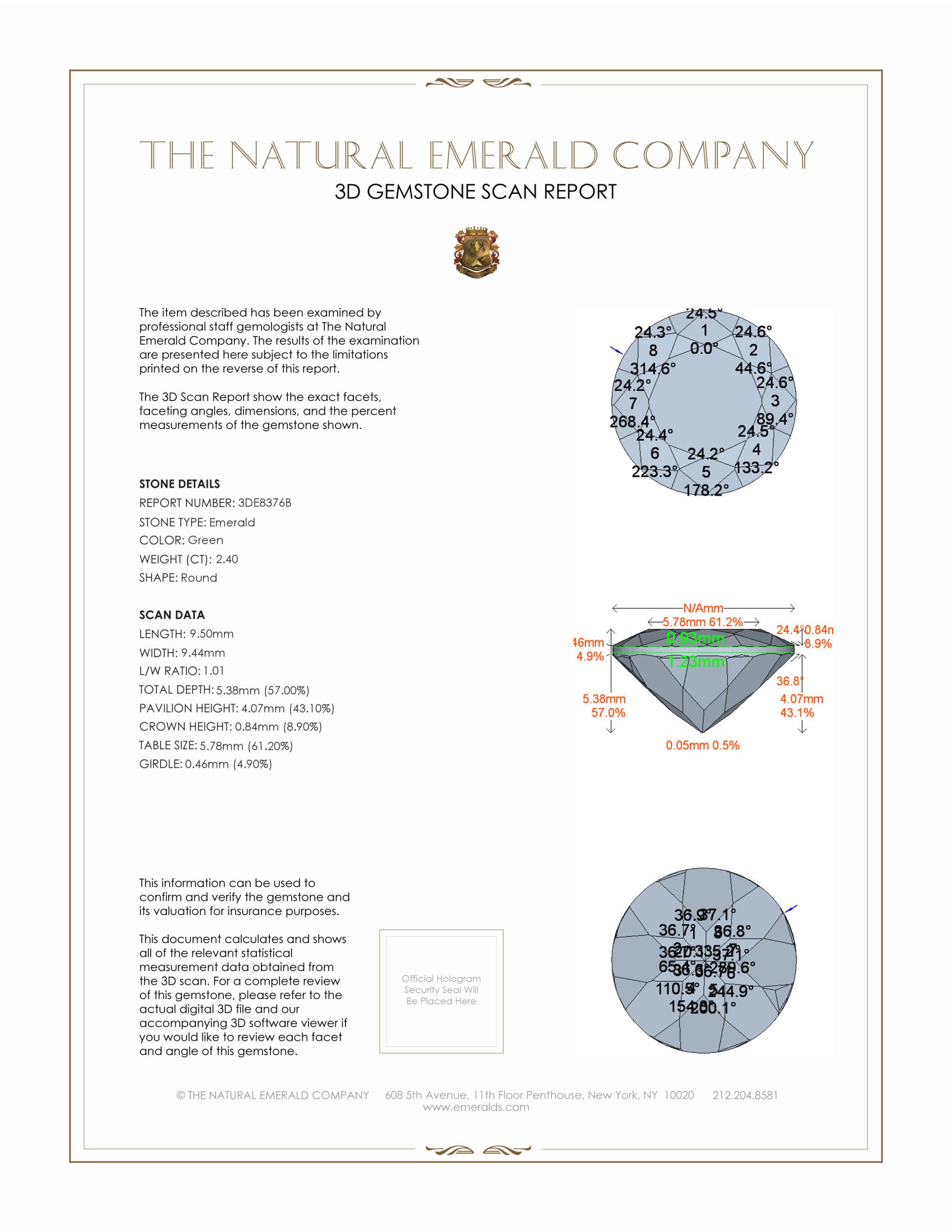 2.40 Ct. Emerald from Colombia