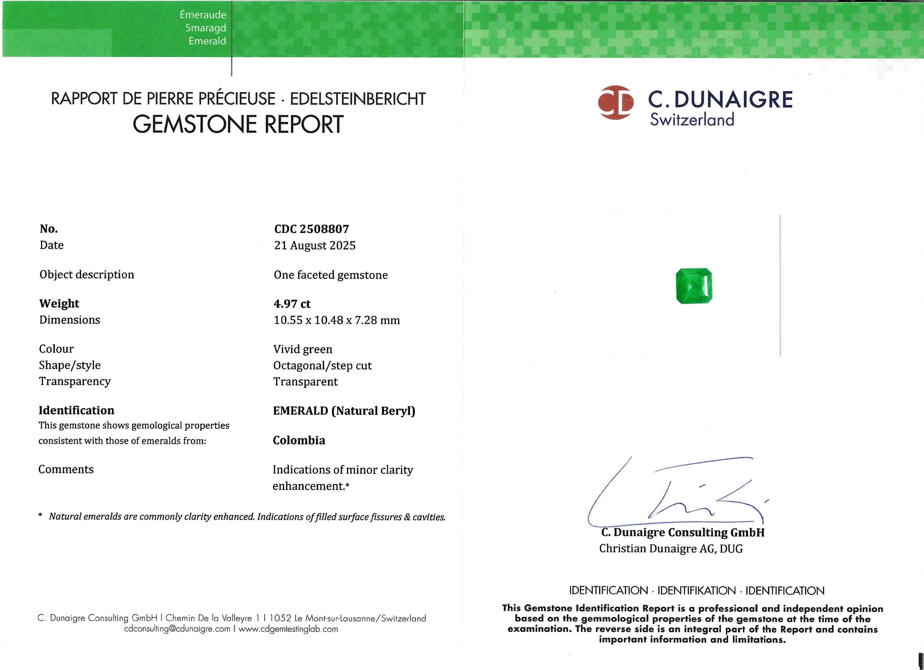 4.97 Ct. Emerald from Colombia