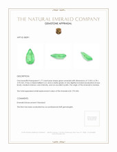 1.77 Ct. Emerald from Colombia Appraisal