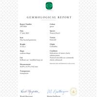 15.36 Ct. Emerald from Colombia Scan Report