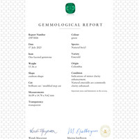 15.36 Ct. Emerald from Colombia Scan Report