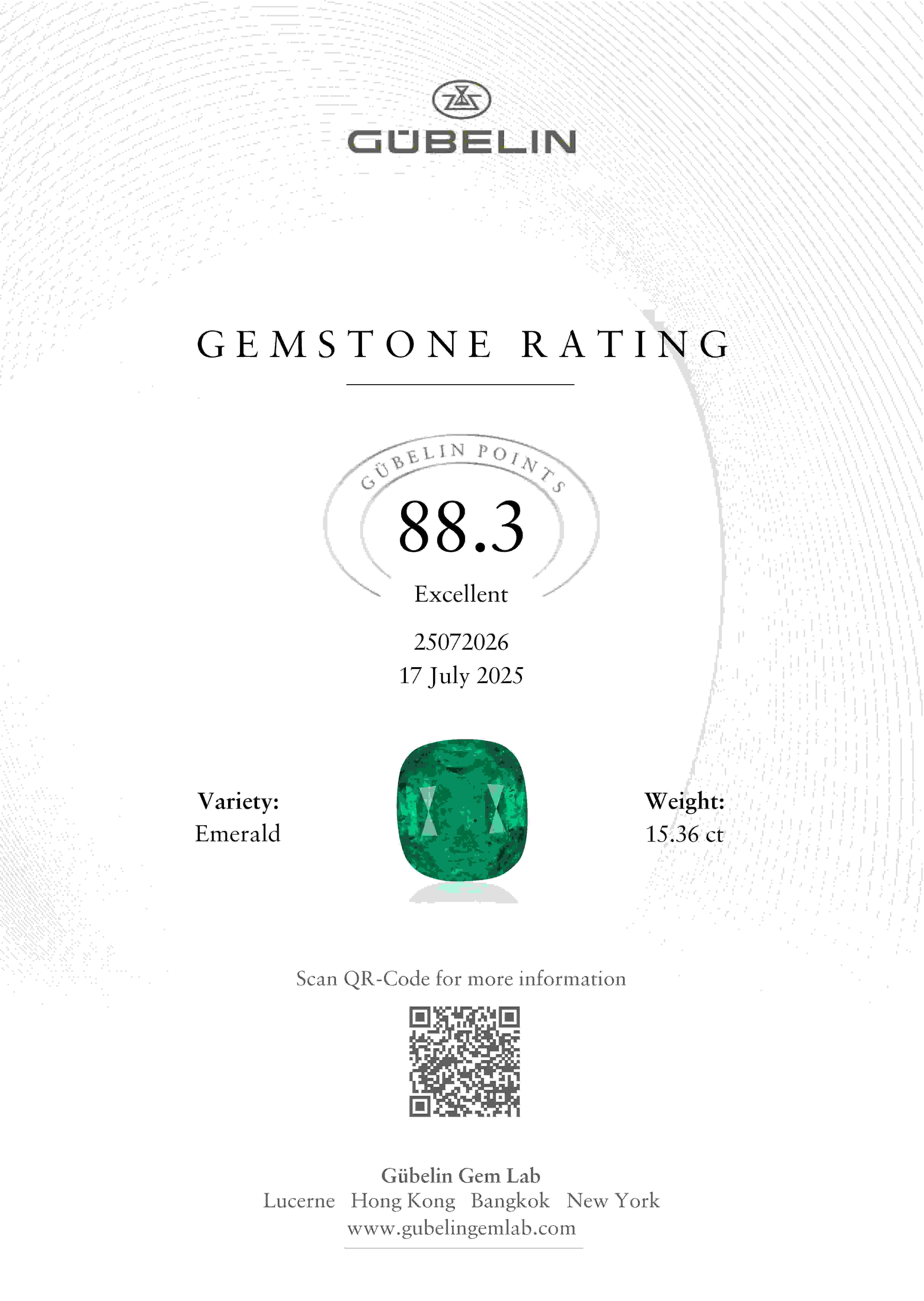 15.36 Ct. Emerald from Colombia